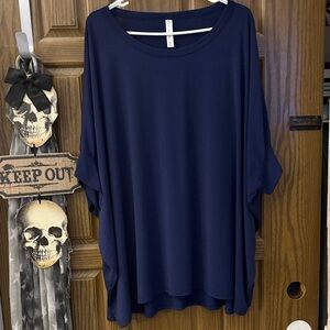 Navy Blue Women's Oversized Tunic
